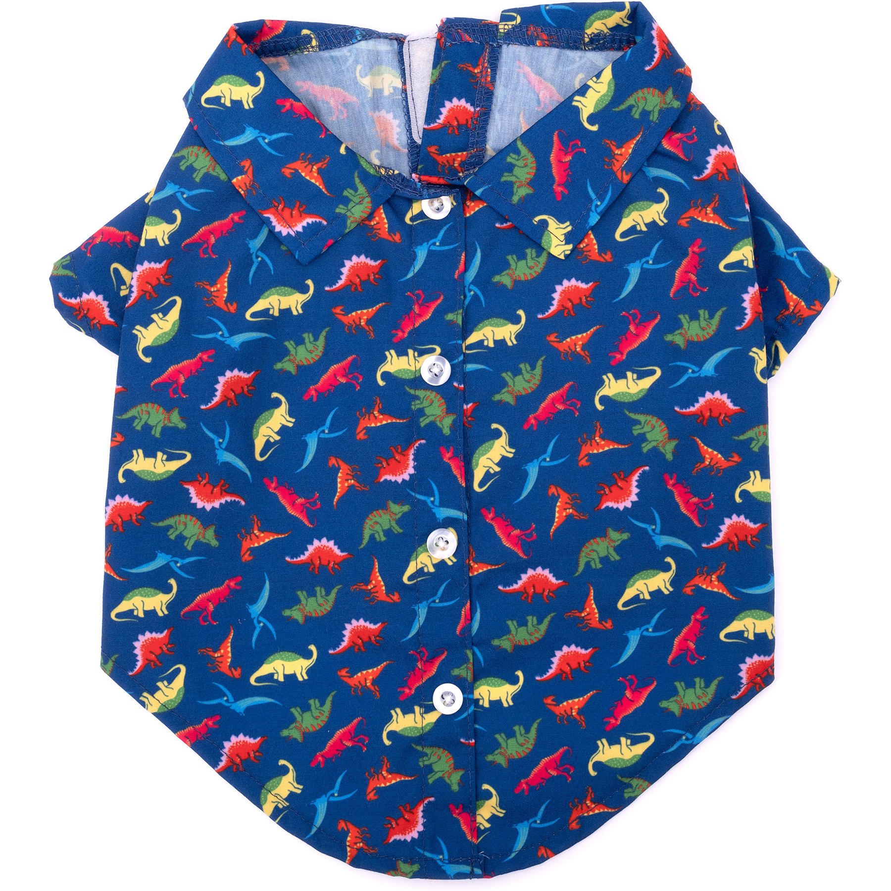 The Worthy Dog Dino Dog Shirt, Navy, X-Large