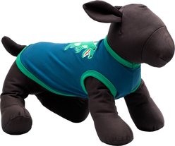 The Worthy Dog Dino Tee Dog Shirt, Navy, Large slide 2 of 4