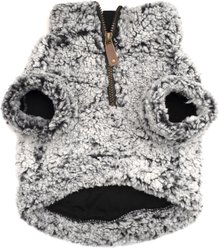 The Worthy Dog Wubby Fleece Quarter Zip Pullover Dog Coat, Black, Medium slide 2 of 4