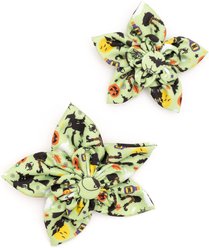 The Worthy Dog Witches Brew Flower Girl Dog Collar Accessory, Lime, Small slide 2 of 3