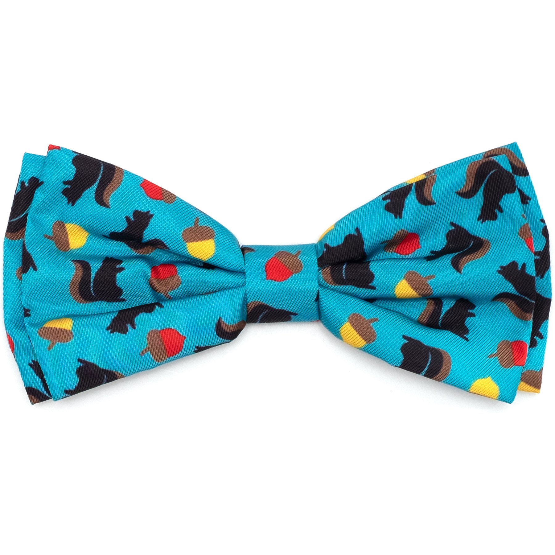 The Worthy Dog Squirrely Boy Dog Bow Tie, Teal, Small