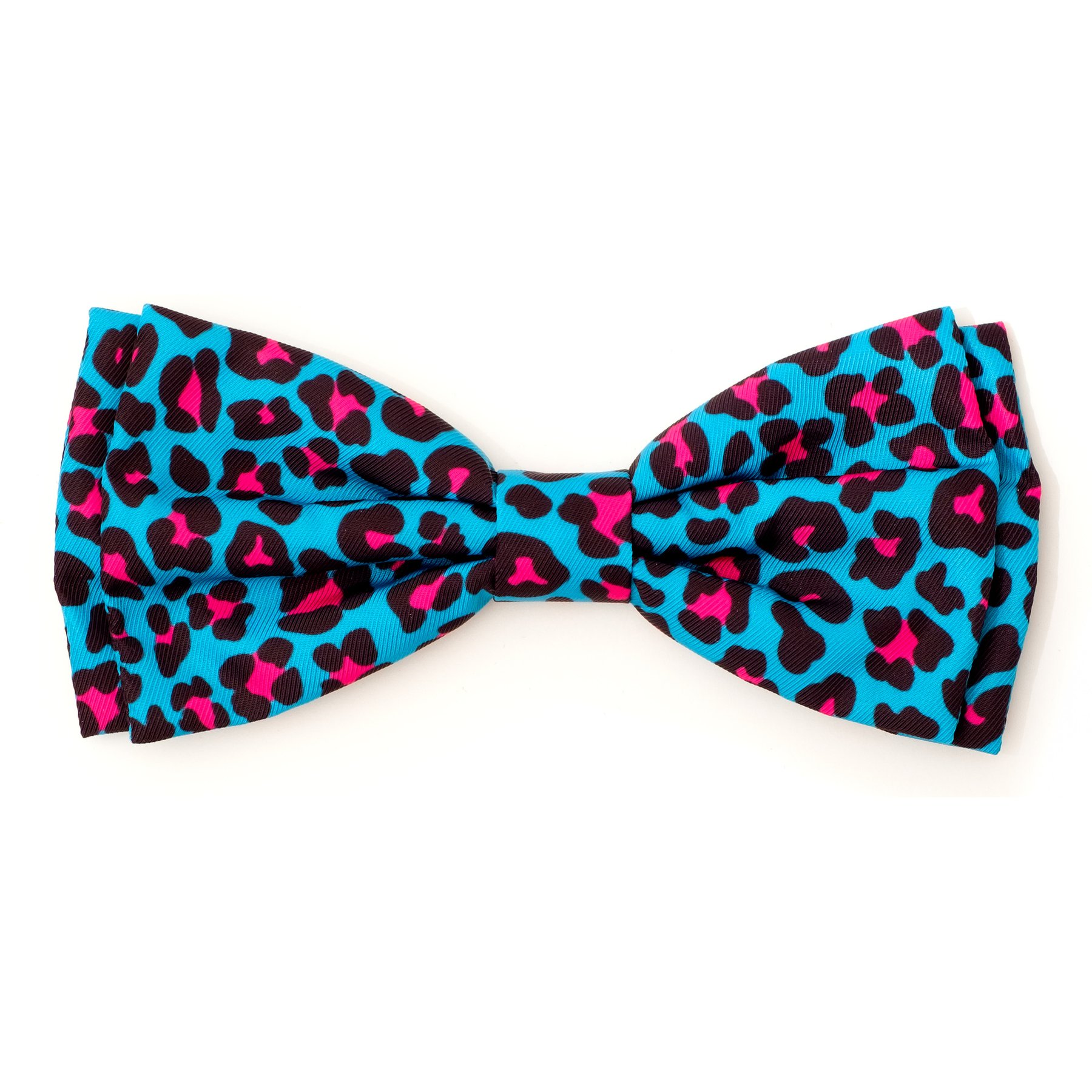 The Worthy Dog Leopard Boy Dog Bow Tie, Teal, Small