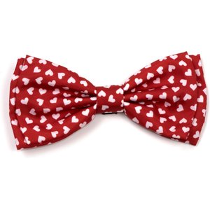 The Worthy Dog Hearts Boy Dog Bow Tie, Red, Small