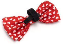 The Worthy Dog Hearts Boy Dog Bow Tie, Red, Small slide 2 of 3