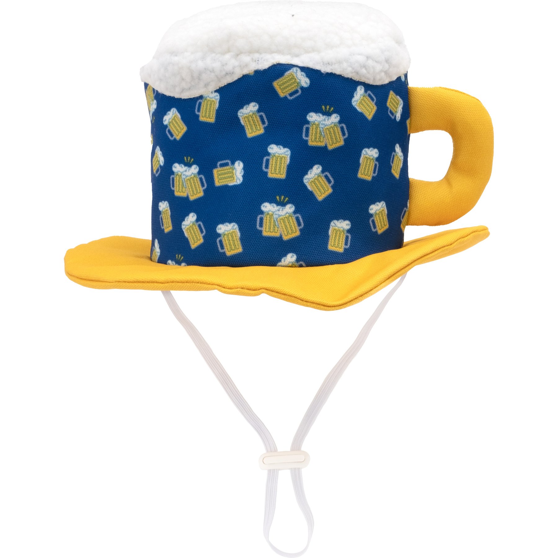 The Worthy Dog Cheers Party Adjustable Cord Dog Hat, Navy, Small