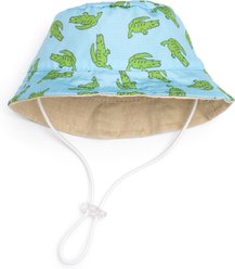 The Worthy Dog Alligators Bucket Adjustable Cord Dog Hat, Blue, Small