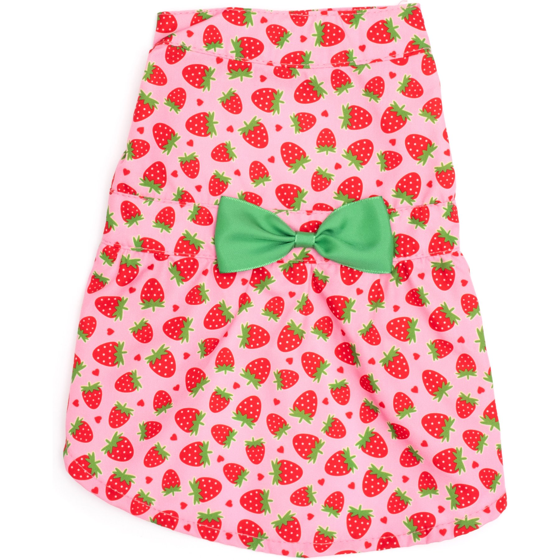 The Worthy Dog Strawberries Dog Dress, Pink, XX-Large