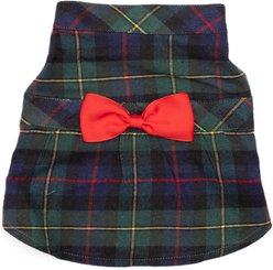 The Worthy Dog MacLeod Tartan Dog Dress, Black Multicolor, Large