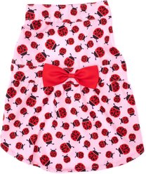 The Worthy Dog Ladybug Dog Dress, Pink, X-Small