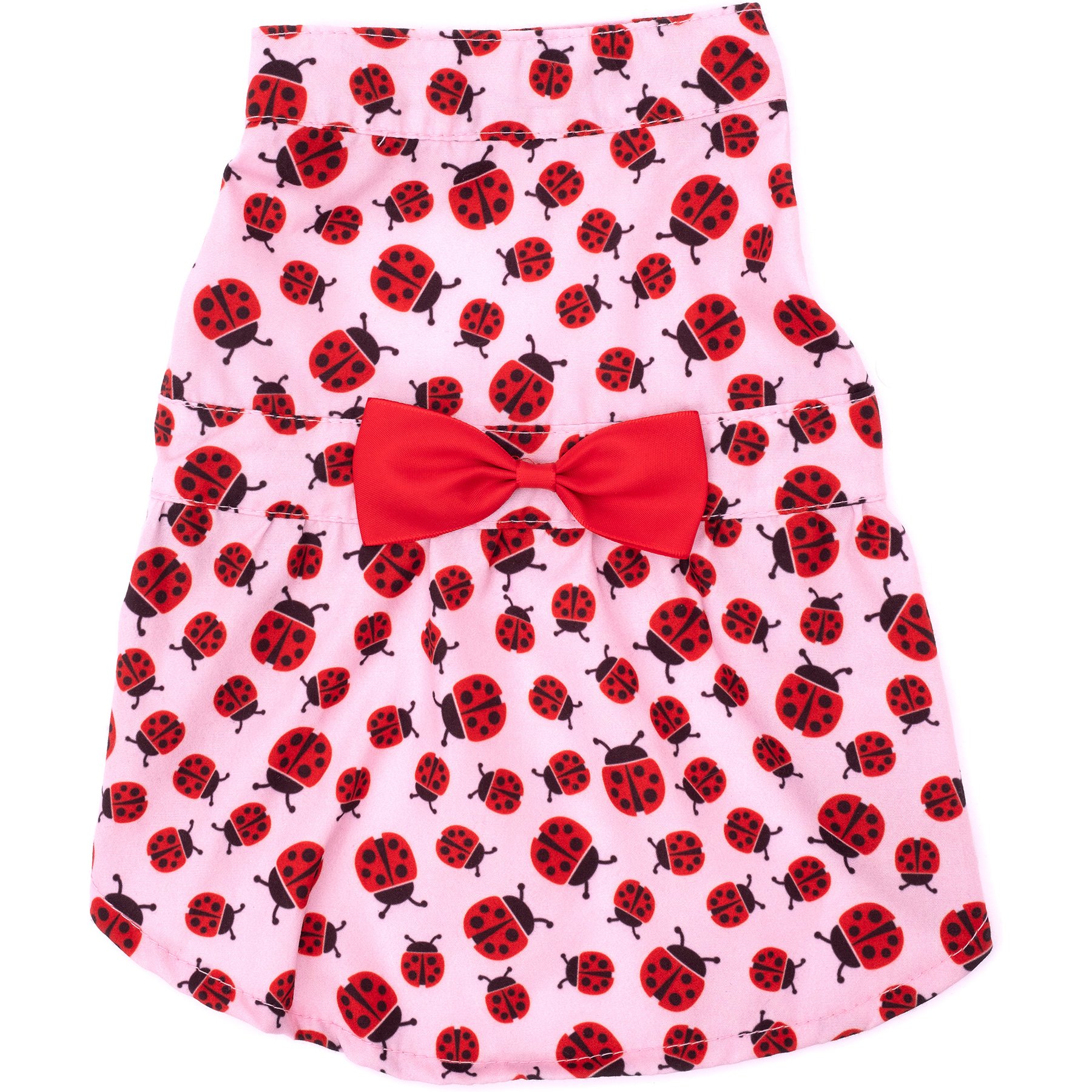 The Worthy Dog Ladybug Dog Dress, Pink, X-Small