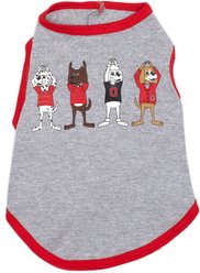 The License House Ohio State O-H-I-O Tee Dog Shirt, Gray, Small