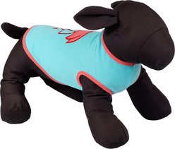 The Worthy Dog Flamingo Tee Dog Shirt, Light Blue, Large slide 2 of 3