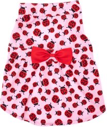 The Worthy Dog Ladybug Dog Dress, Pink, Large slide 1 of 3
