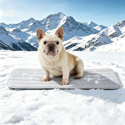 GOOPAWS GOOPAWS Non-Slip Cooling Dog Crate Mat, Grey, Medium