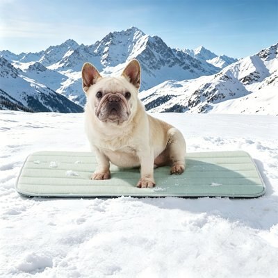 GOOPAWS GOOPAWS Non-Slip Cooling Dog Crate Mat, Green, Medium