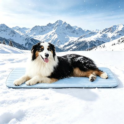 GOOPAWS GOOPAWS Non-Slip Cooling Dog Crate Mat, Blue, X-Large