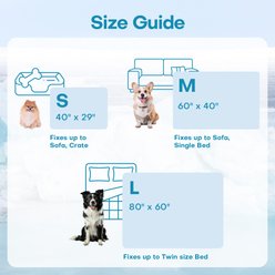 GOOPAWS All Season Reversible Cooling Dog Blanket Bed Cover, Blue, Medium: 29 x 40-in slide 2 of 7