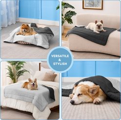 GOOPAWS Reversible Cooling Dog Blanket, Grey, Small: 25 x 35-in slide 2 of 7