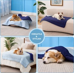GOOPAWS Reversible Cooling Dog Mat Blanket, Blue, Medium: 29 x 40-in slide 2 of 7