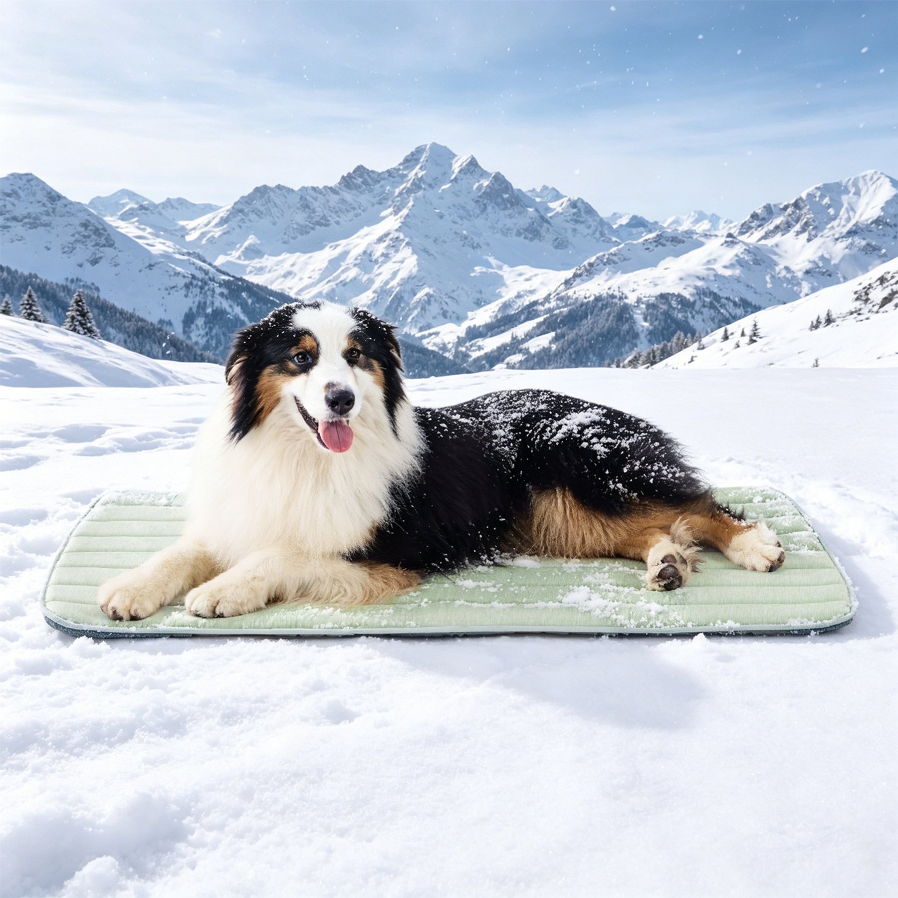 GOOPAWS Non-Slip Cooling Dog Crate Mat, Green, X-Large