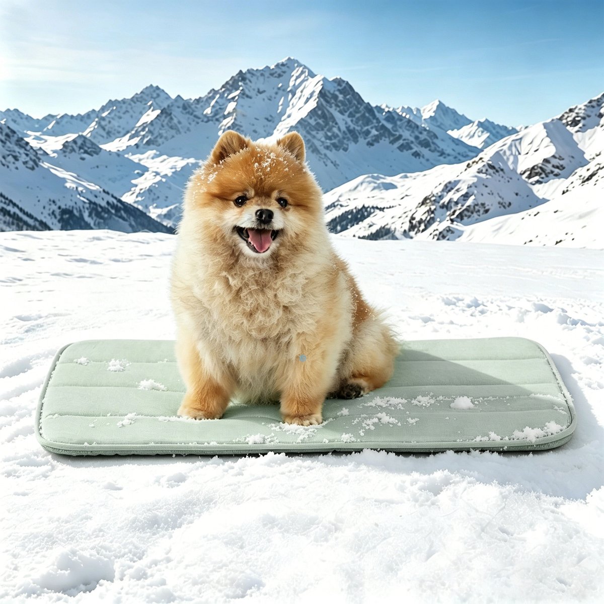 GOOPAWS Non-Slip Cooling Dog Crate Mat, Green, Small