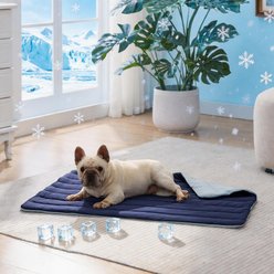 GOOPAWS Reversible Cooling Dog Blanket, Blue, Medium: 29 x 40-in