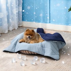 GOOPAWS Reversible Cooling Dog Blanket, Blue, Small: 25 x 35-in