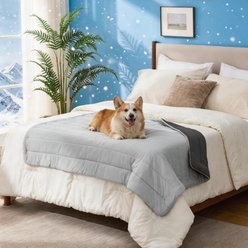 GOOPAWS Reversible Cooling Dog Blanket, Grey, Large: 40 x 60-in