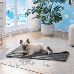 GOOPAWS Reversible Cooling Dog Blanket, Grey, Medium: 29 x 40-in