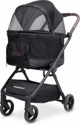 Wonderfold Bella AutoFold Technology Dog & Cat Stroller, Graphite Black
