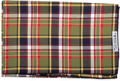 The Worthy Dog Plaid II Classic Machine-Washable Dog Bandana, Olive, Large slide 2 of 3