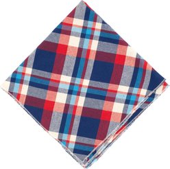 The Worthy Dog Machine-Washable Dog Bandana, Navy/Red Multicolor, Large slide 2 of 3