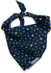 The Worthy Dog Lucky Machine-Washable Dog Bandana, Navy, Large