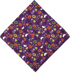 The Worthy Dog Fright Night Machine-Washable Dog Bandana, Purple, Large slide 2 of 3