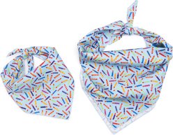 The Worthy Dog It's My Birthday Machine-Washable Dog Bandana, Blue, Large slide 2 of 3