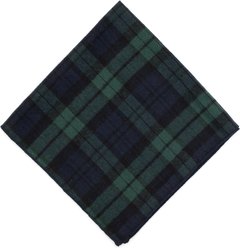 The Worthy Dog Watch Plaid Machine-Washable Dog Bandana, Black, Small slide 2 of 3