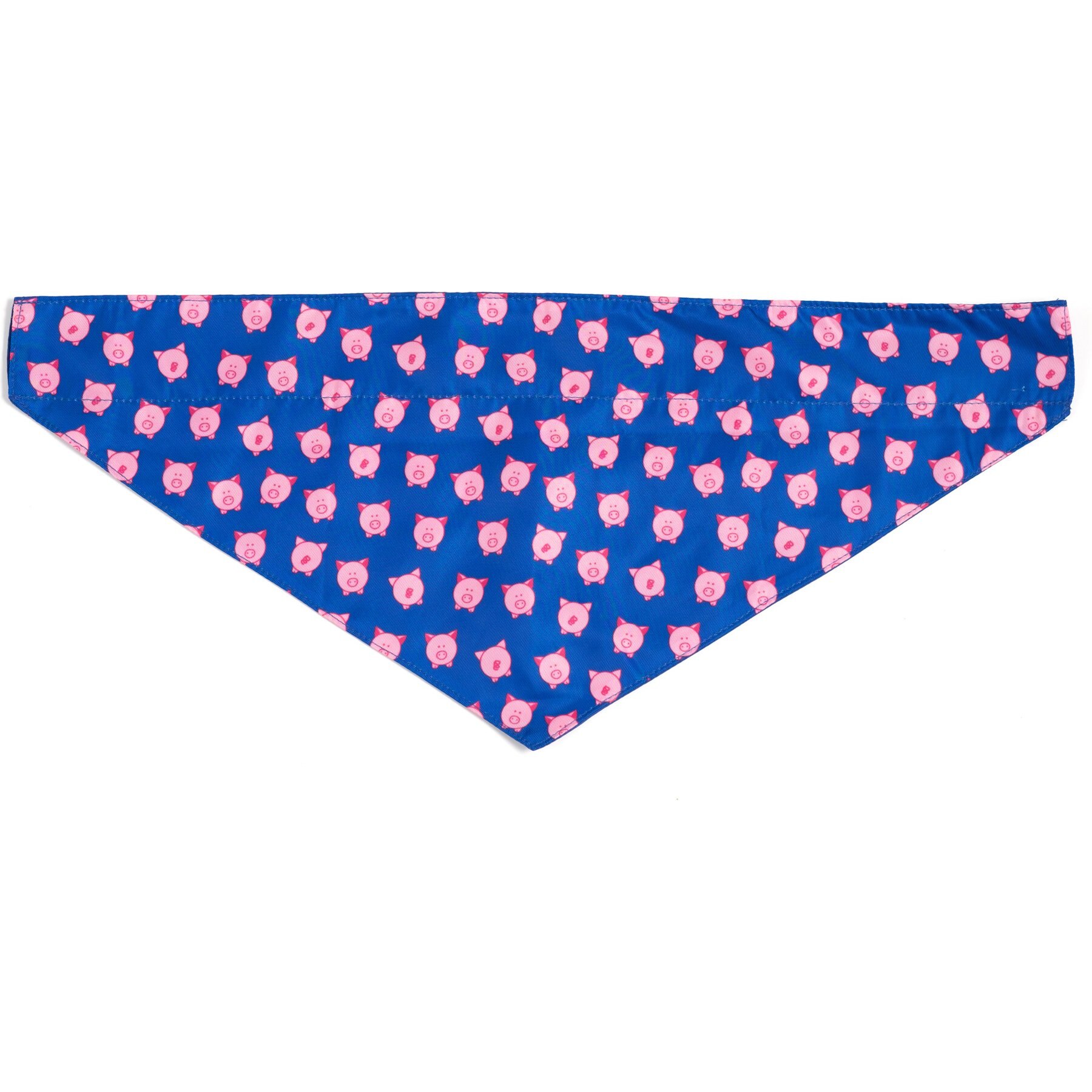 The Worthy Dog Wilbur Pig Dog Bandana, Navy, Small