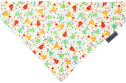 The Worthy Dog Celebrate Dog Bandana, White, Small