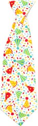 The Worthy Dog Celebrate Boy Dog Neck Tie, White, Large