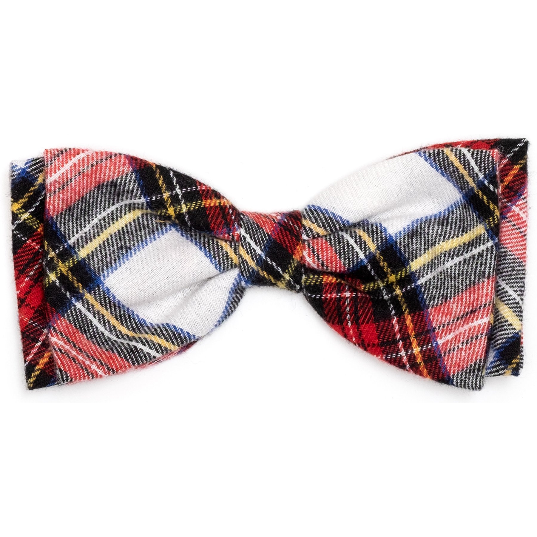 The Worthy Dog Stewart Tartan Plaid Boy Dog Bow Tie, Red/White, Small