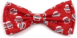 The Worthy Dog Sock Monkey Boy Dog Bow Tie, Red, Small