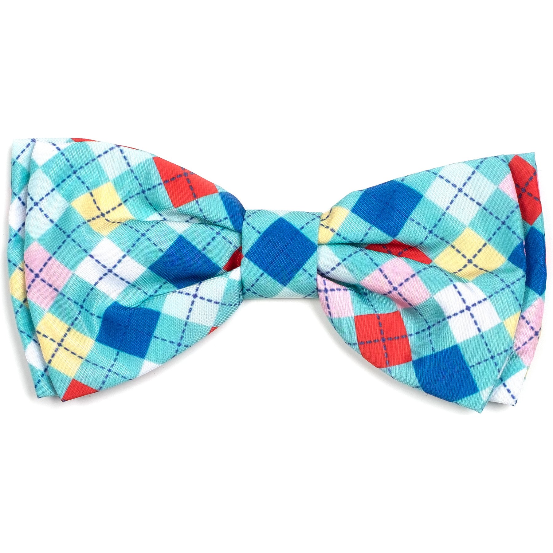 The Worthy Dog Haberdashery Boy Dog Bow Tie, Turquoise, Large