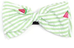 The Worthy Dog Green Stripe Watermelon Boy Dog Bow Tie, Green, Small