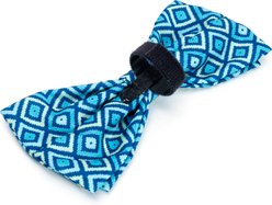 The Worthy Dog Graphic Diamond Boy Dog Bow Tie, Blue, Large slide 2 of 2