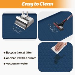 Bartuke Silicone Cat Litter Box Mat, X-Large: 51 x 25.6-in, Navy Blue slide 2 of 6