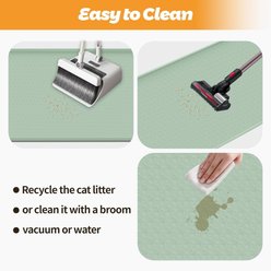 Bartuke Silicone Cat Litter Box Mat, X-Large: 51 x 25.6-in, Green slide 2 of 6