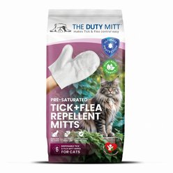 The Duty Mitt Tick & Flea Repellent Mitt for Cats, 6 count