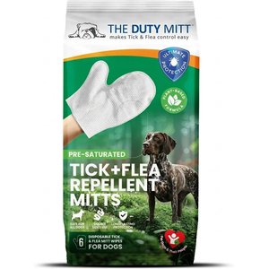 The Duty Mitt Tick & Flea Repellent Mitt for Dogs, 6 count