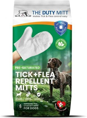 The Duty Mitt Tick & Flea Repellent Mitt for Dogs, 6-count box