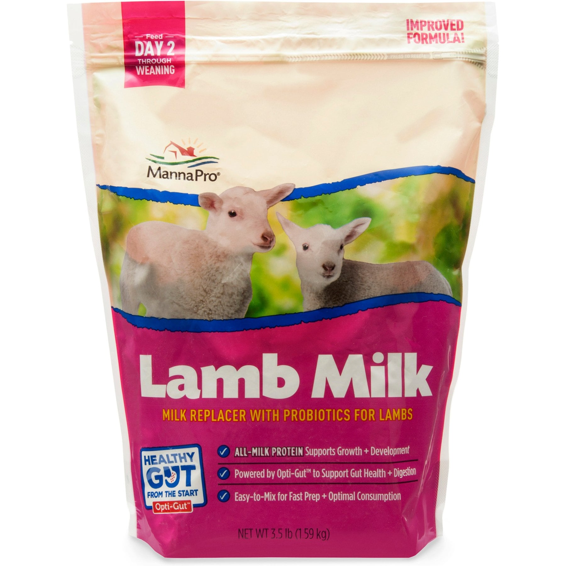 Manna Pro Lamb Milk Replacer with Probiotics Powder, 3.5-lb bag
